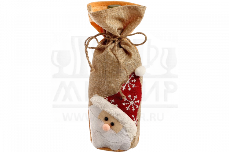 Чехол на бутылку «Дед Мороз» шапочка со снежинкой 3340213